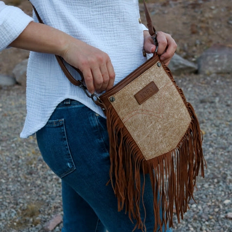 Western Themed Crossbody Tassel Bag