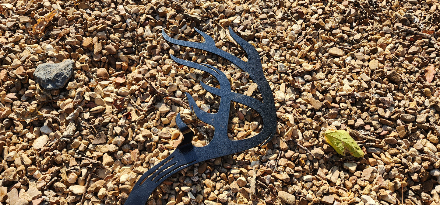 Deer Skull Bow/Gun Rack - Powder Coated Black