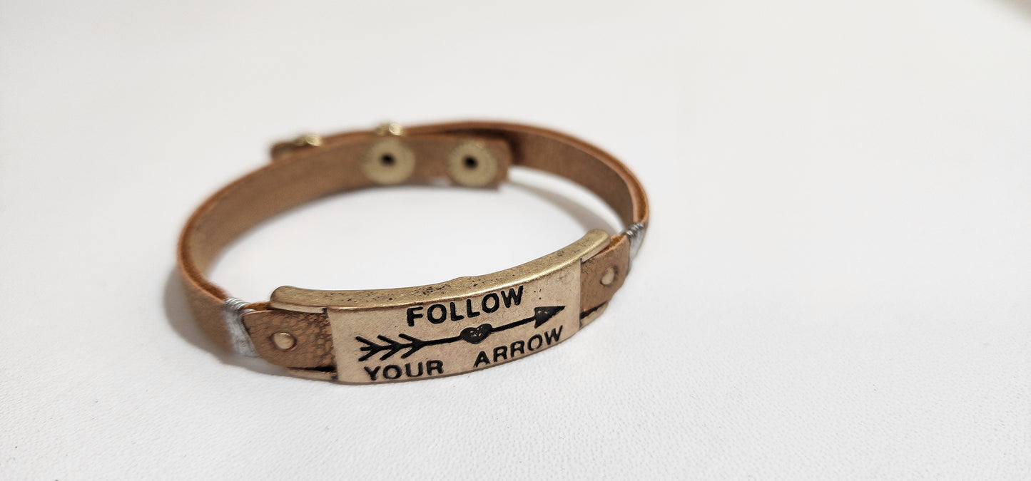 Follow Your Arrow Leather Bracelet