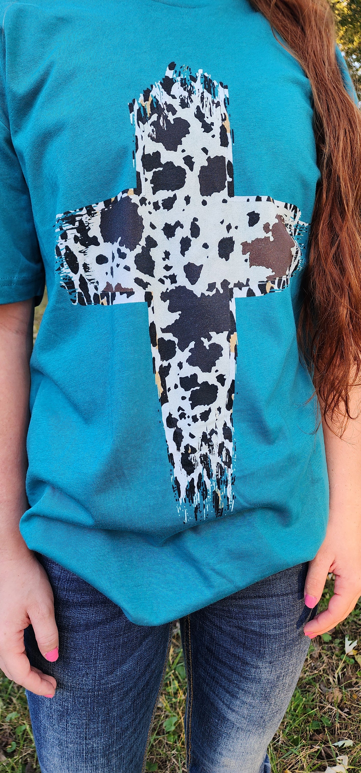 Cow Print Cross