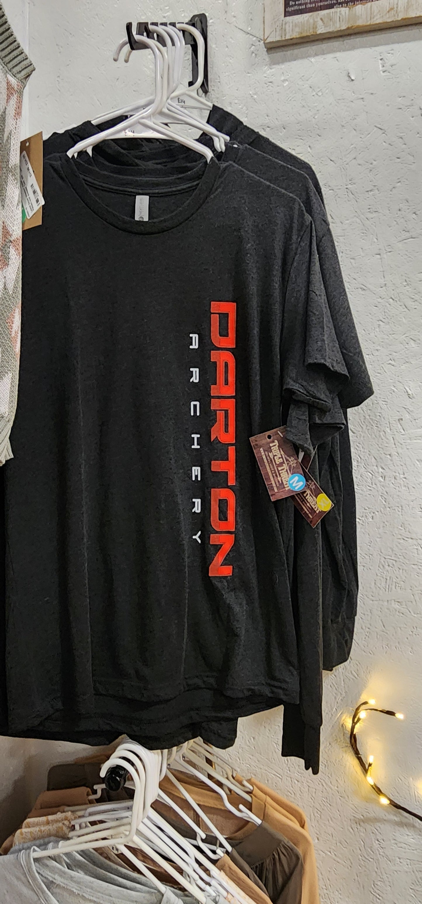 Darton Tri Blend Vertical Charcoal Tee (Apparel, unisex, Charcoal)