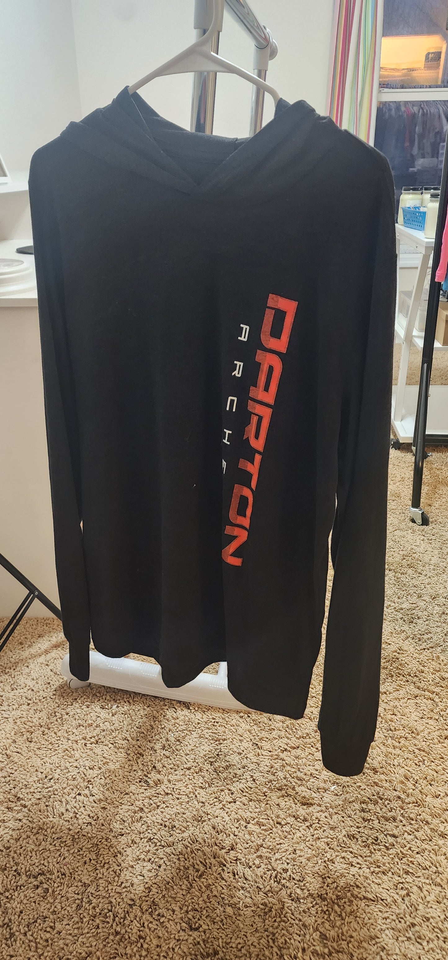 Darton Tri-Blend Vertical Long Sleeve Hooded Tee