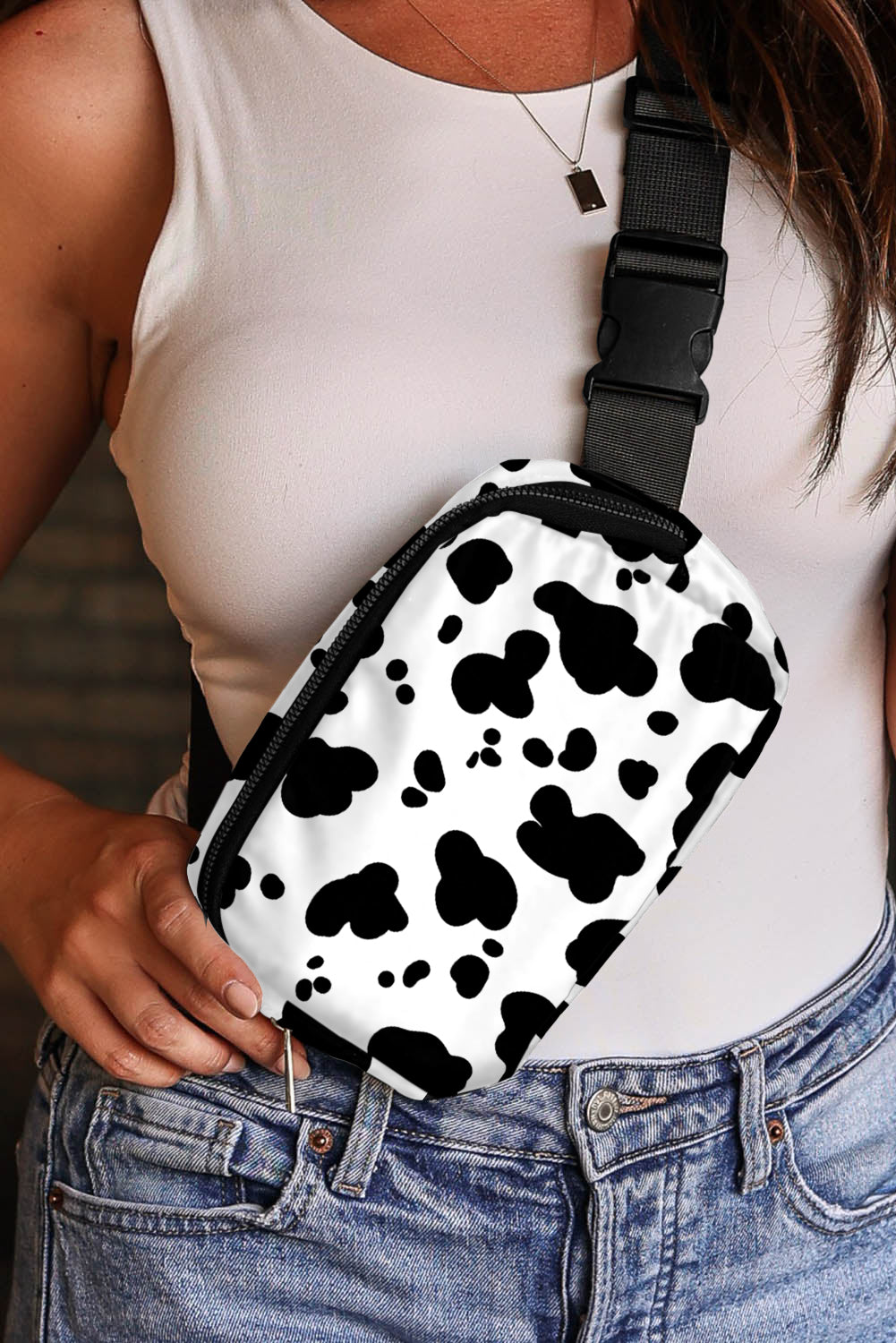 Cow Print Shoulder Bag