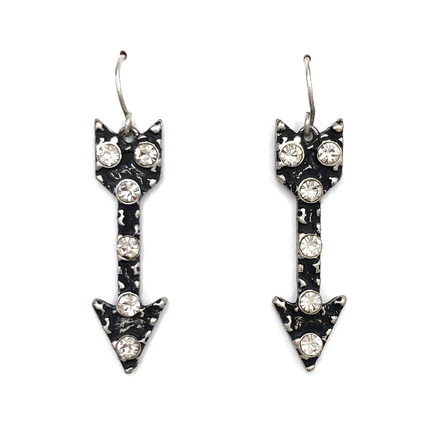 Arrow Metal Rhinestone Earrings