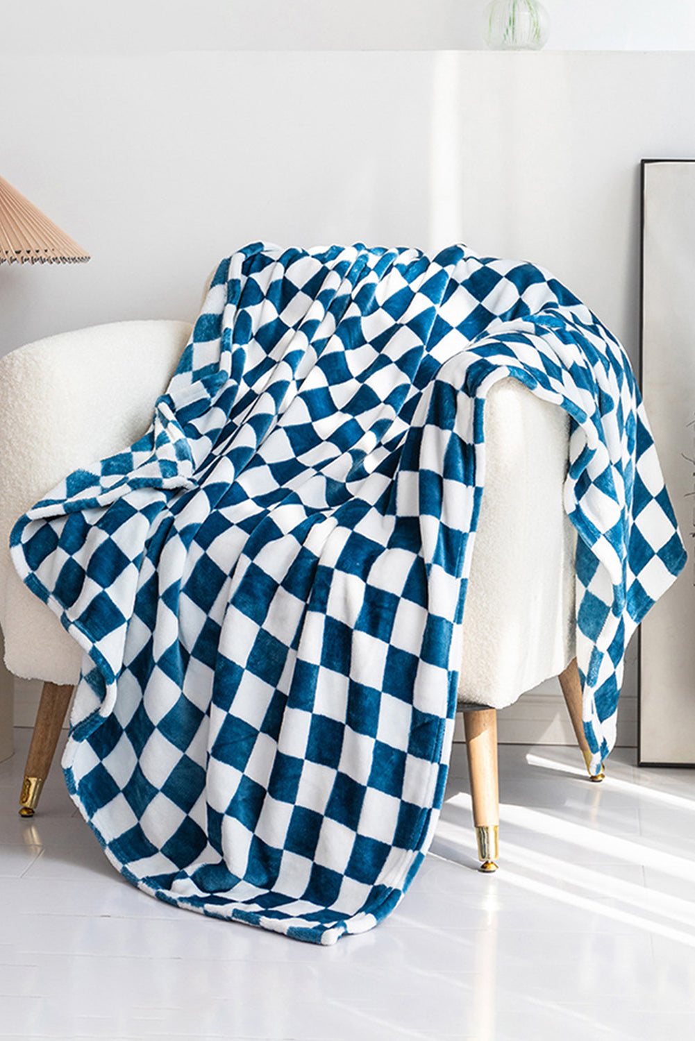 Checkerboard Printed Soft Throw Blanket