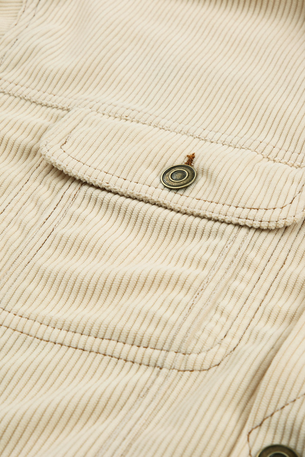 Striped Color Block Corduroy Jacket