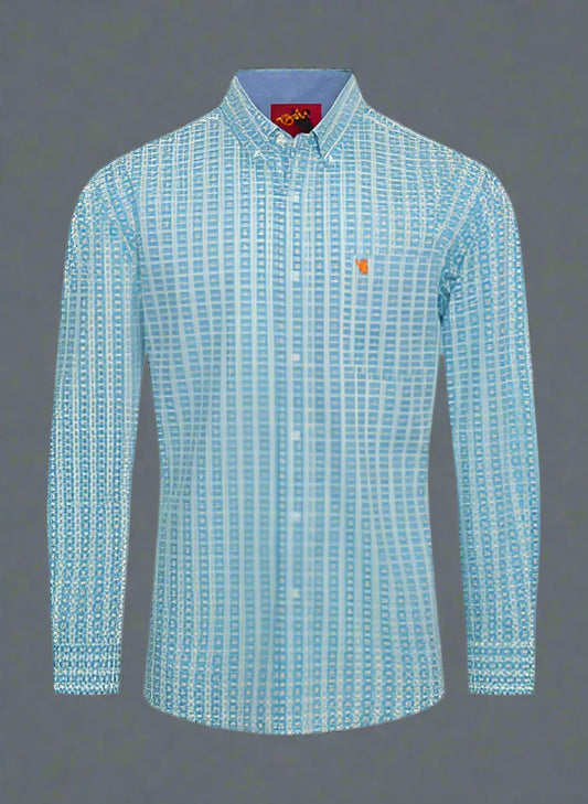 RC: Men's 100% Cotton Poplin Print SHIRT