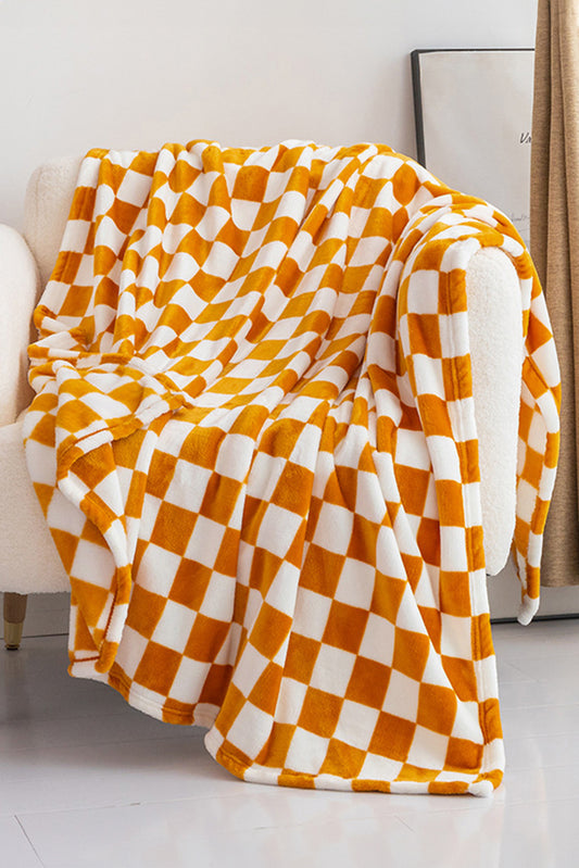 Checkerboard Printed Soft Throw Blanket