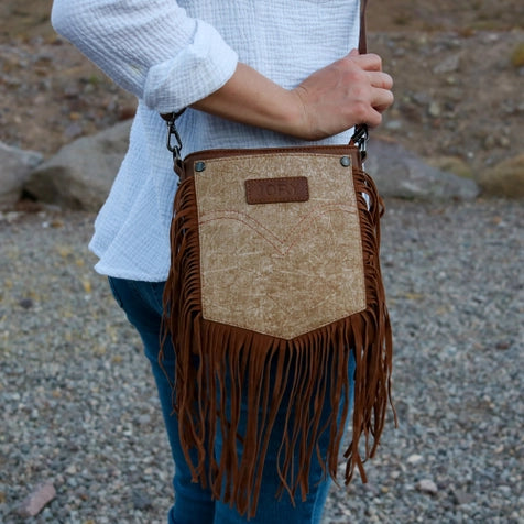 Western Themed Crossbody Tassel Bag