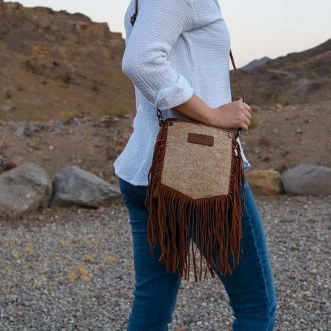 Western Themed Crossbody Tassel Bag